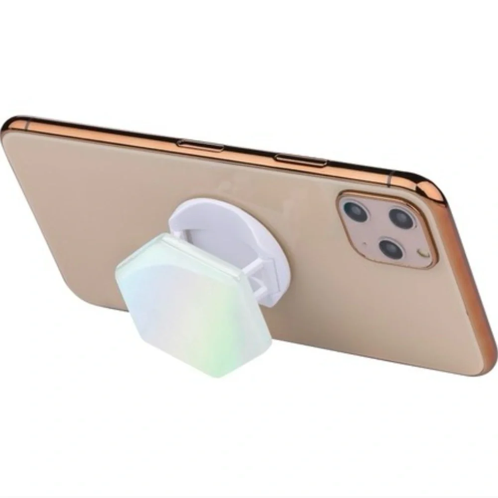 ❤️Ellie Rose - Clear Holographic iPhone 13 Pro Phone Holder Case - OS